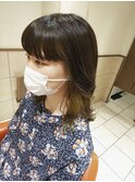イヤリングカラー  オリーブ  アッシュ 耳かけ