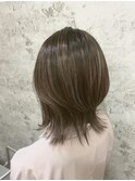 ハイライトで立体感外ハネウルフ