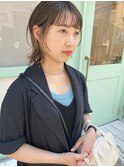 【F.】中崎町20代30代もみあげハイライトレイヤーボブ