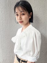 ラウンジ モリオ イケブクロ(Lounge MORIO Ikebukuro)&nbsp;【morio池袋】大人可愛い黒髪前下がりショートボブ♪