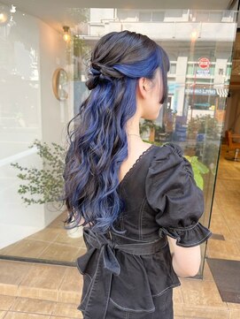 ミモザワークス(Mimosa Works) インナーブルーハーフアップ