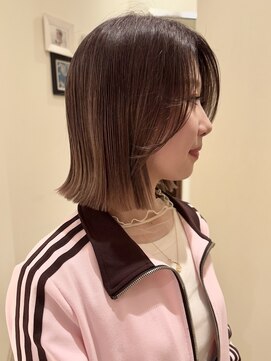 ビュートリアム265(BEAUTRIUM 265) 切りっぱなしボブ/前髪シースルーレイヤー/ラベンダーグレージュ