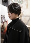 襟足刈り上げの丸みショート