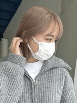 グランツ ノイ(GLANZ Noi) 切りっぱなしボブグレージュボブミルクティーベージュボブ
