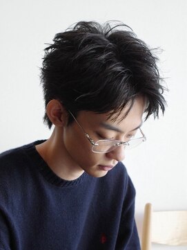 アンサー 渋谷(ANSWER) スパイキーショートツイストスパイラルパーマ短髪ツーブロック