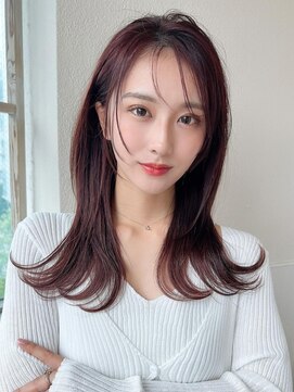 アフロート エル 大阪(AFLOAT L) 20代に人気！顔周りの後れ毛がかわいいシャギーレイヤーロング