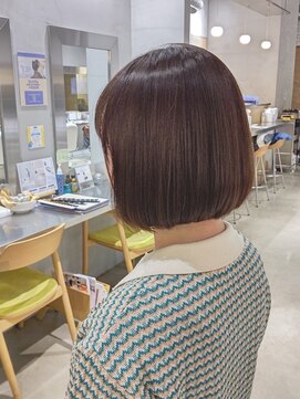 オーガニック リブ 川越(organic+live) 秋の暗めカラー◎抜け感シースルーバング×ストレート