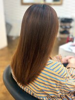 カミラボ(KAMI LABO) 髪質改善 縮毛矯正 ロング ナチュラルストレート ベージュ