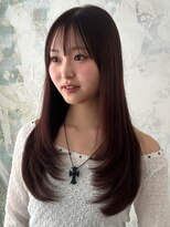 バサ 池袋東口店(BASSA)&nbsp;レイヤーカット/韓国風/顔まわり/前髪カット/ボルドー