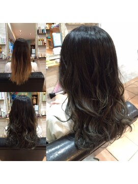 ヘアーアンドネイルサロンブルー(hair & nail salon BLUE) 外国人風ブルーアッシュグラデーションカラー