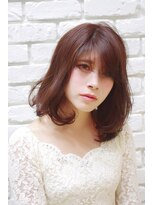 ブロック(BLOCK) 大人可愛いピンクアッシュミディアム