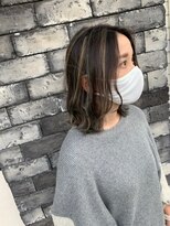 ライズ バイ レボ 柏店(RISE by REVO)&nbsp;ボブ/カーキグレージュ/大人かわいい/フェザーバング