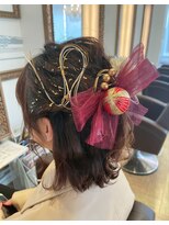 コワファースト 大分(COIFF1RST)&nbsp;ハーフアップで成人式せっと