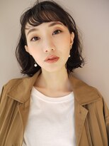 モリオ フロム ロンドン サッポロファクトリー店(morio FROM LONDON)&nbsp;【morio札幌】前髪パーマ黒髪シースルーバングボブ