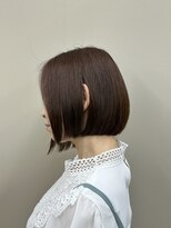 アース 上本町店(HAIR&MAKE EARTH)&nbsp;小顔補正立体カット×ナチュラル丸みボブ 10代20代30代40代50代