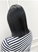 (銀座) ブルーブラック　切りっぱなしボブ