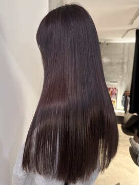 キャンバスアニュー 川崎(canvas anew.) ブリーチなしダブルカラー 艶ラベンダーカラー／ダブルカラー