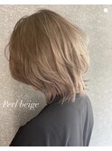 ショートウルフ_ミルクティー