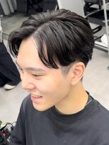 リベル(LIBER) メンズカット/短めセンターパート/メンズパーマ/毛流れパーマ