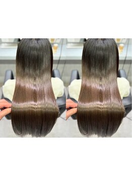 ダメージレスな縮毛矯正*髪質改善しながら触りたくなる艶ストレートに◎[渋谷/学割U24/髪質改善/エクステ]