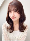 韓国風エギョモリ再現性★くびれ外ハネミディ大人可愛い小顔