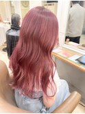 ハイトーンカラーチェリーピンク艶髪メルティカラー【横浜】k