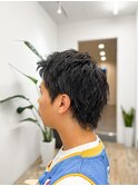 【メンズ★大名】スパイキーショート×ソフトスパイラルパーマ