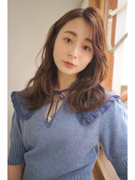 パール(PearL) 【PearL】コテ巻きパーマ/顔まわりカット/マロンベージュ/パーマ