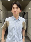 毛流れハンサムショートラフスタイルメンズアップバング