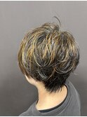 ウィービング白髪ぼかし