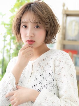 カバーヘア ブリス 川口(COVER HAIR bliss) シースルーバングくせ毛風ショートマッシュc6川口10代20代30代