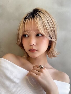 ロンド ストラーダ 心斎橋(Lond strada) レイヤーボブ×ハイトーン[心斎橋/髪質改善]