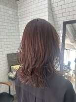 レガーレ(Legare) 【広島韓国ヘア】ミディアムレイヤーカット×パープルピンク