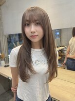 サンク 原宿 表参道(cinq)&nbsp;★ロングレイヤーカットホワイトベージュヘーゼルベージュカラー