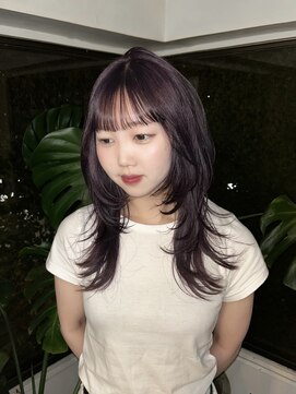 キイ 原宿 表参道(K.e.y) シャギーカット/ラベンダーカラー/ブリーチカラー/ウルフ