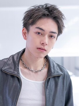 ハバナ 渋谷(HAVANA) アッシュブラックマッシュパーマ刈り上げツーブロック