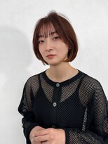 セイル(Sail)&nbsp;アプリコットオレンジ透け感バング×内巻きボブ