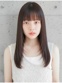 韓国風ストレートレイヤーぱっつんバング【淡路/上新庄】