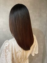 ピュアメンド 梅田(Pure Mend)&nbsp;ツヤサラ縮毛矯正×ダークブラウンロング