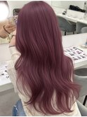 ブリーチなしダブルカラーピンクラベンダーイルミナカラー透明感