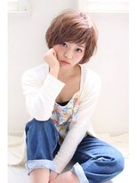 ミニヨン バイ ハピネス 高の原店(mignon by Happiness) 20代30代ミルクティーベージュショートボブ奈良清水