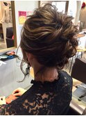 結婚式 ボブアップスタイル ルーズヘアセット