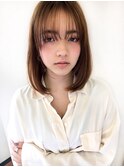 長めバングでおしゃれヘア
