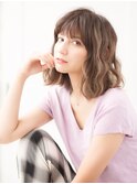 ラフウェーブミディボブ