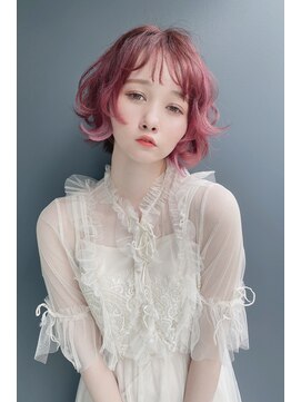 クーエフー(coo et fuu) ピンクボブにラフウェーブ♪藤沢