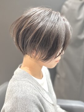 ジエクト 本店(The Ect) 透け感丸みボブ×ダークトーン×くせ毛カバー×ネイビーブラック