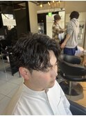 ツイストスパイラルパーマ波巻きスパイラルパーマメンズマッシュ