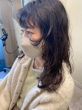 スタイル 茅ケ崎(STYLE) 【ハクラ】ウルフパーマ レイヤーカット ロングウルフ ウェーブ
