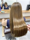くびレイヤーグレーベージュニュアンスカラー白髪染め白髪ぼかし