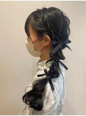 編みおろしヘアアレンジ お出かけ/結婚式/パーティーヘア
